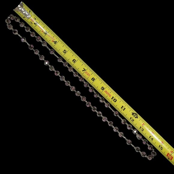 Lampwork Rose Bead Necklace Pink Roses in Sparkly Faceted Glass Beads - Picture 7 of 16